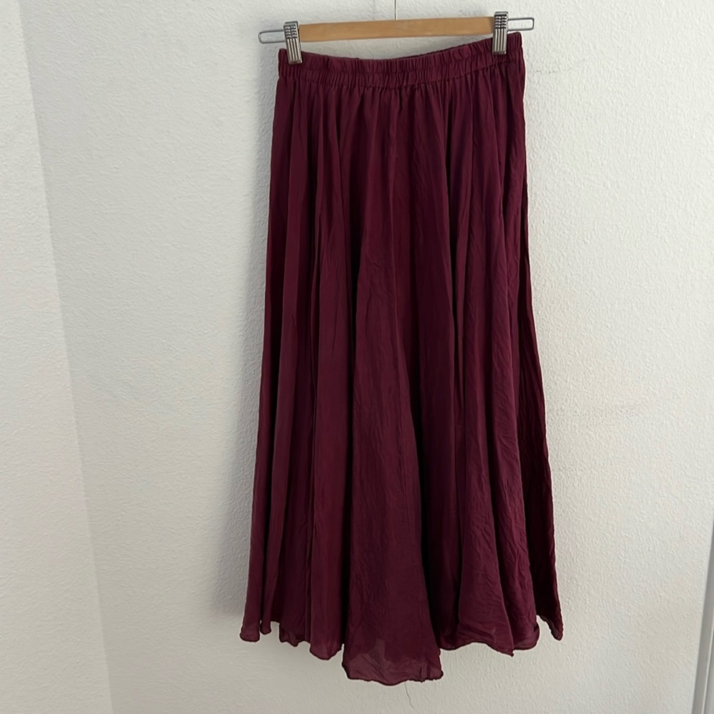 Vintage plum silk skirt